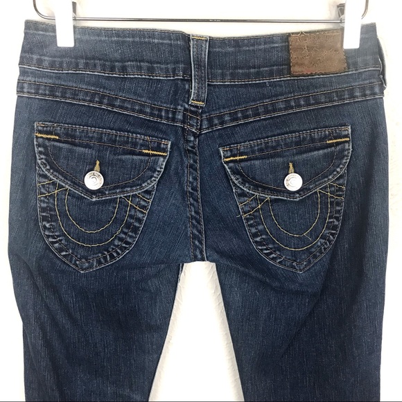 True Religion Joey Twisted Seam Bootcut Jeans 26 | Y2K Vintage Mid Rise - Picture 1 of 8